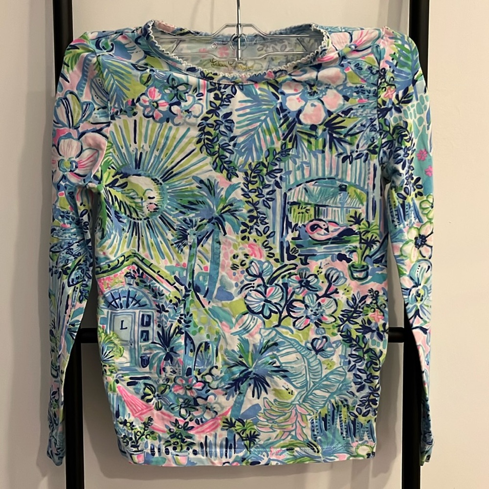 Girl’s Lilly Pulitzer Sammy Long Sleeve Pajama Top Size 10